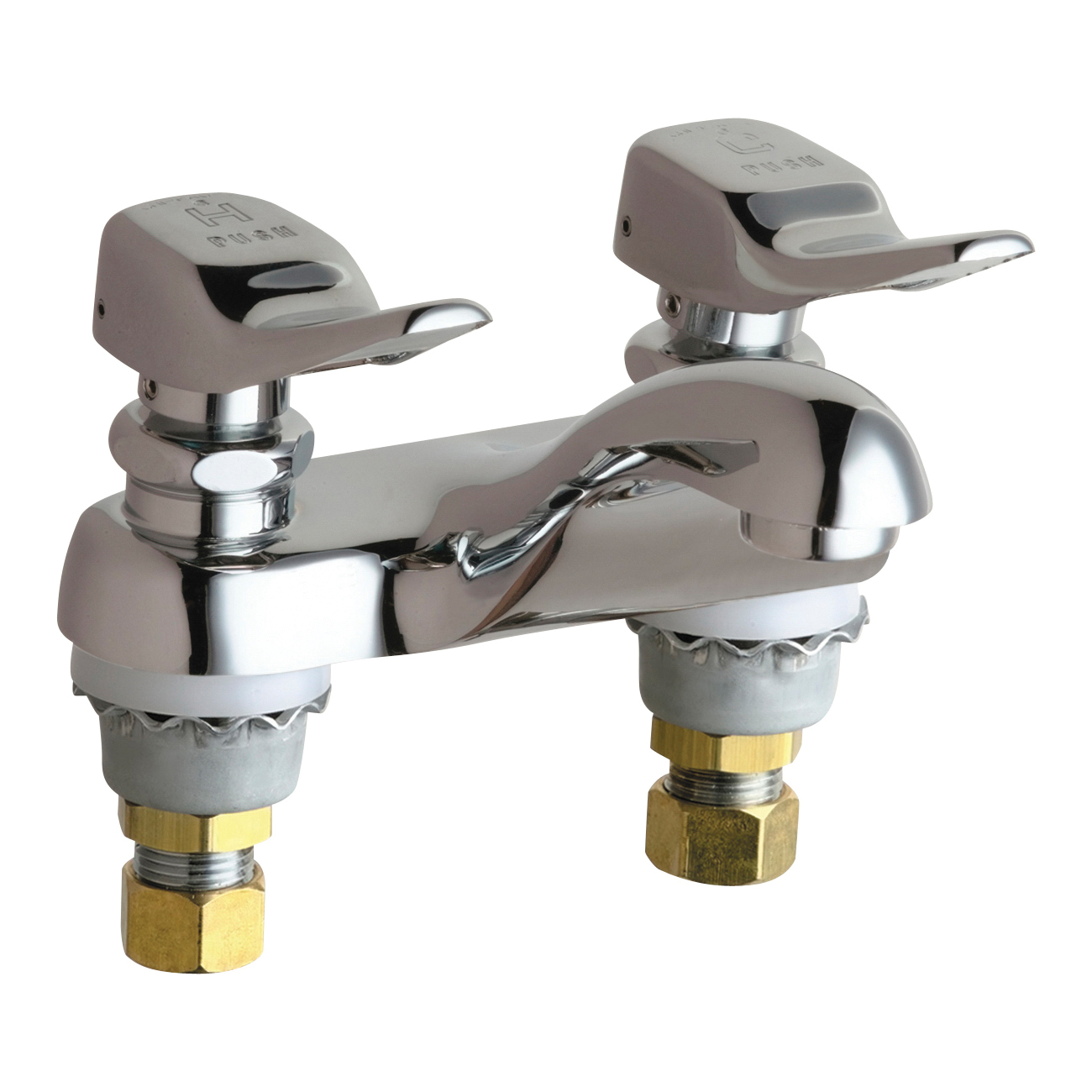 Chicago Faucet® 802-336ABCP Lavatory Sink Faucet, Chrome Plated, 2 Handles, 2.2 gpm