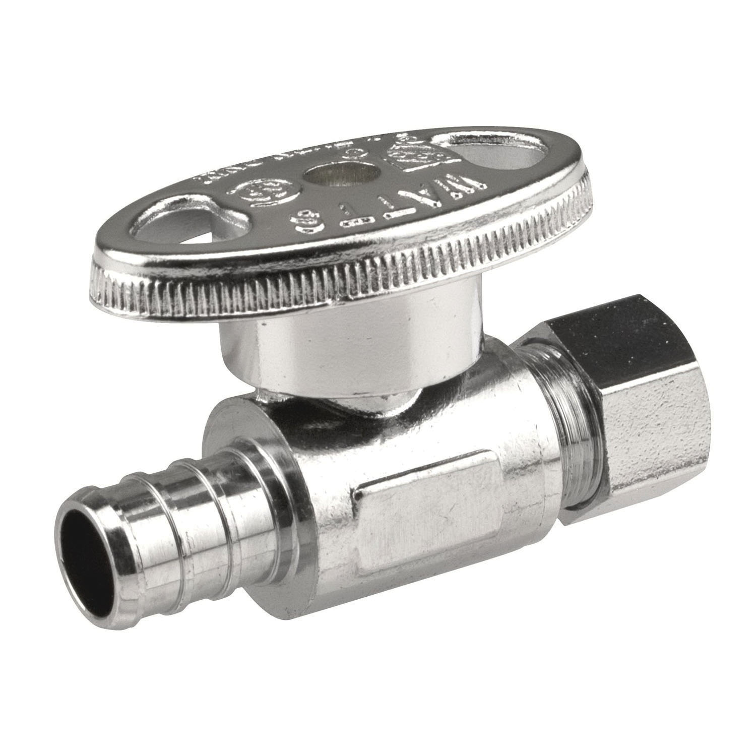 0121148 LFWPSS-8PB LFWPAS Quarter Turn Straight Stop Valve, 5/8 x 3/8 in, OD x OD Compression, Brass Body