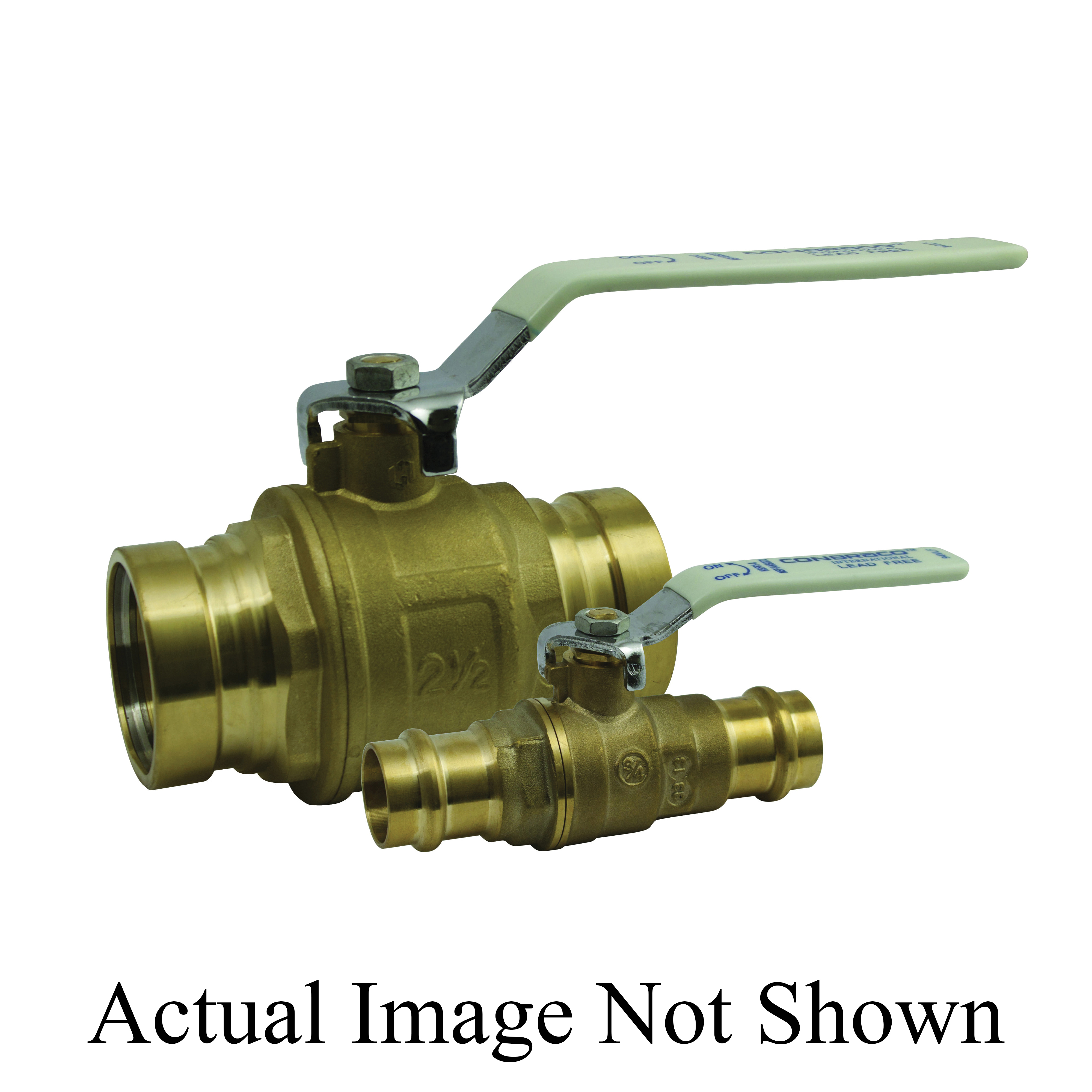 Apollo™ 94VLF10501A 94VLF-A 2-Piece Ball Valve, 1 in, Press, Brass
