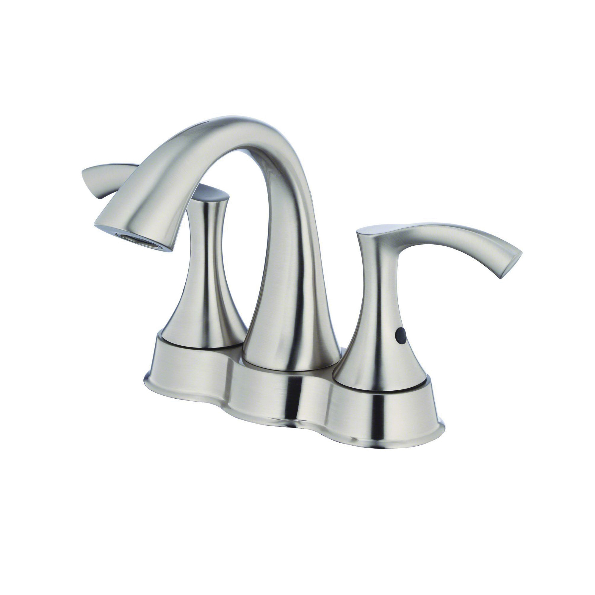 Danze® D301122BN Centerset Lavatory Faucet, Antioch®, Brushed Nickel, 2 Handles, 50/50 Touch-Down Pop-Up Drain, 1.2 gpm
