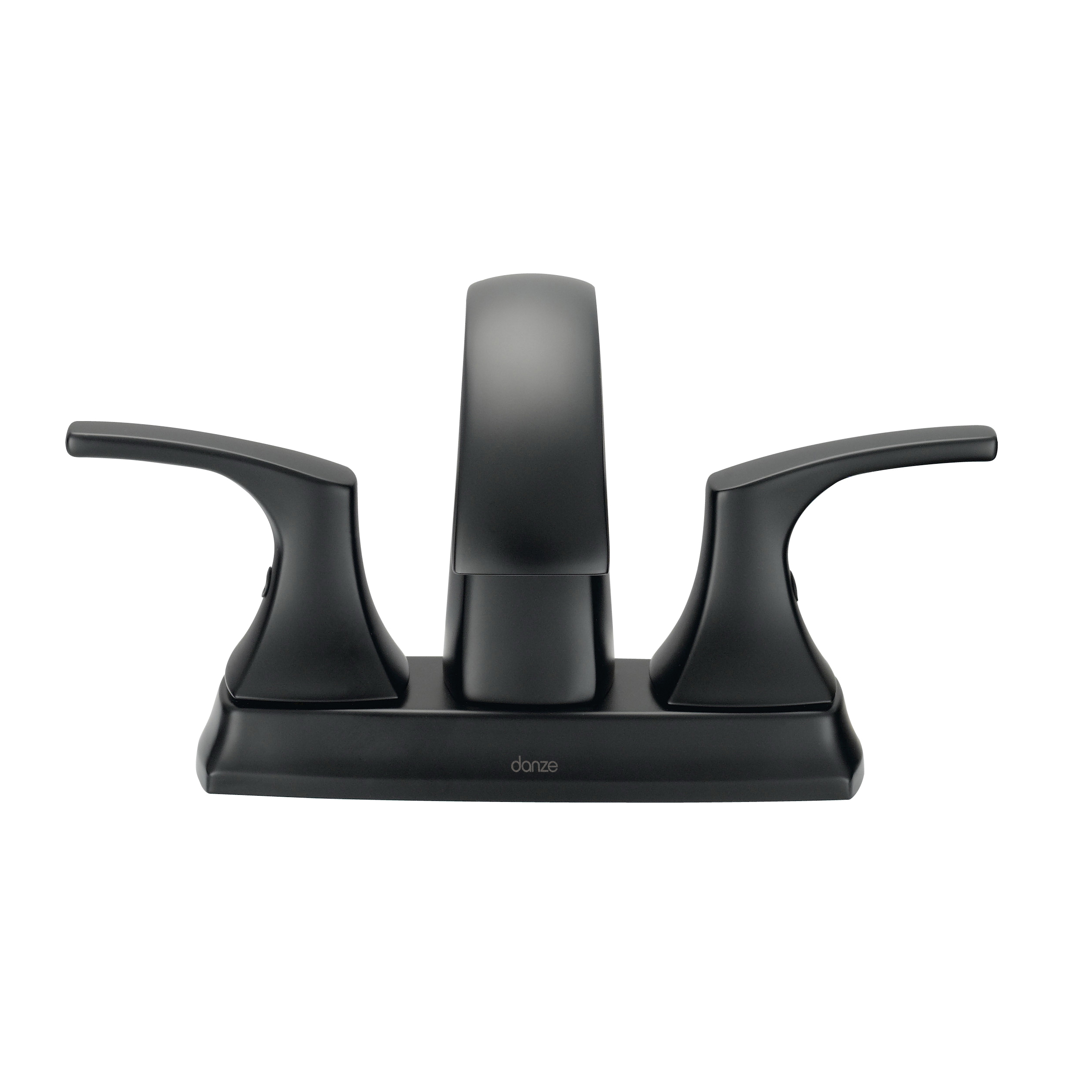 Danze® D307018BS Centerset Lavatory Faucet, Vaughn™, Satin Black, 2 Handles, Metal Pop-Up Drain, 1.2 gpm