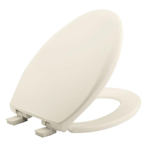 Bemis® 1200E4 346 Toilet Seat With Cover, Elongated Bowl, Closed Front, Plastic, Biscuit