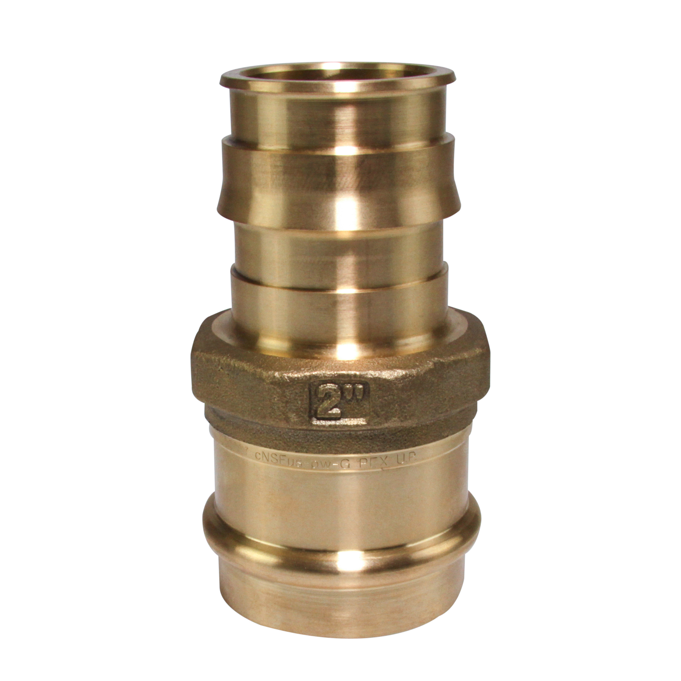Uponor ProPEX® LFP4512020 Press Adapter, 2 in, PEX x Copper, 250 psi, Brass