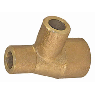 A 01610NL Reducing Tee, 1-1/4x1/2x1 in, Female Solder, Cast Copper, Lead-Free, 1-3/8x1-5/8x1-1/8 in OD