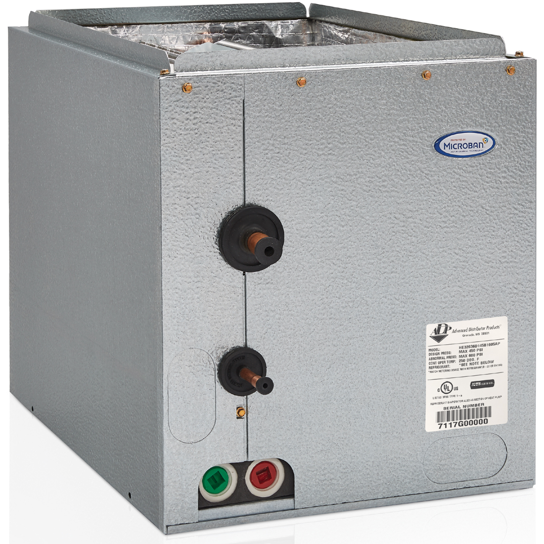 Healthy Solutions™ 80557624 HE Series Premier Cased Indoor Evaporator Coil, 24 MBtu/hr, 13 SEER, R-410A Refrigerant, Domestic
