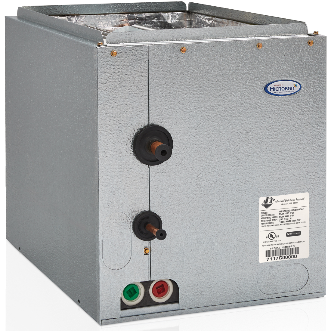 HG22924D175B1605AP 2 Ton 17.5W Evaporator Coil, Aluminum Slab, Cased TXV, A Coil, Left-hand Enclosure