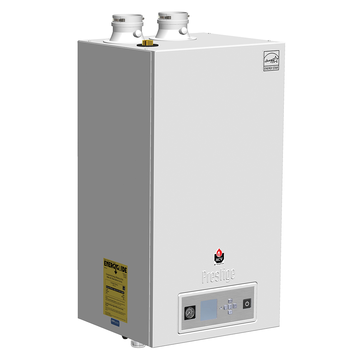 PA80 Prestige™ Solo High Efficiency Condensing Gas Boiler, Natural/Liquid Propane Fuel, Stainless Steel Housing