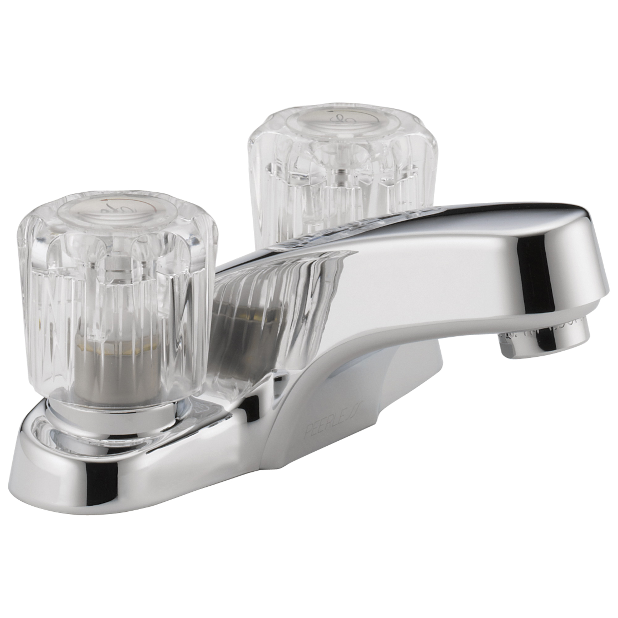 Peerless® P299601LF Centerset Lavatory Faucet, Choice, Chrome Plated, 2 Handles, 1.2 gpm