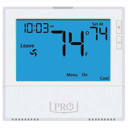 Pro1® T855 3H/2C Programmable Thermostat, 8 in Display, 5-1-1 Days Programs per Week, 7 Day Programmable