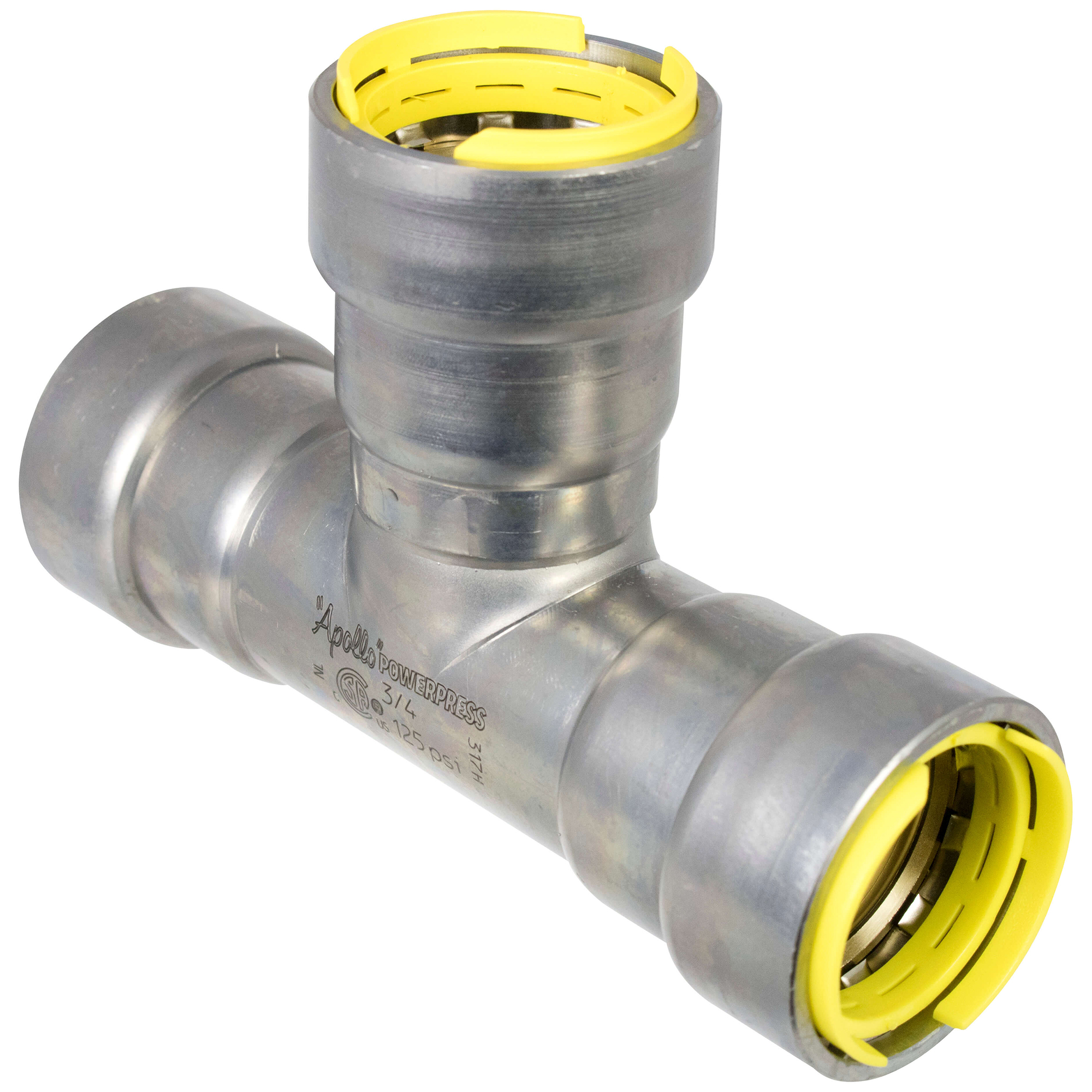 Apollo® PowerPress PWR7481661 411G Tee, 3/4 in, PxPxP, Gas