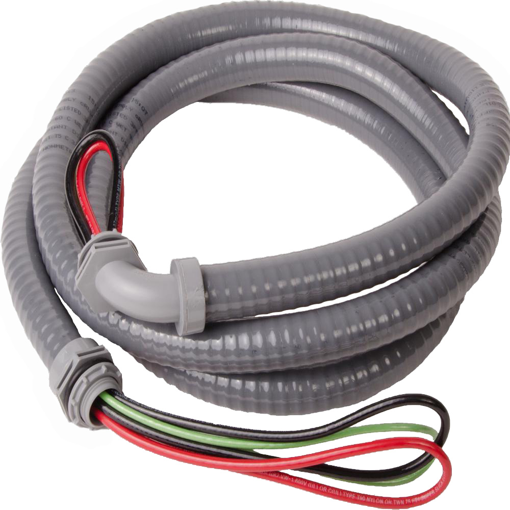 Diversi-Tech 6-12-6 1/2 x 6 Wiring Whip with 1 Straight Connector and 1 90 Degree Connector Diversi-Tech 6-12-6 1/2 x 6 Wiring Whip with 1 Straight Connector and 1 90 Degree Connector