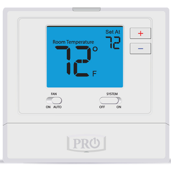 Pro1® T771 Thermostat, Non-Programmable Thermostat, 44 to 90 deg F Control, R, C, W/Y, G Terminal, Import