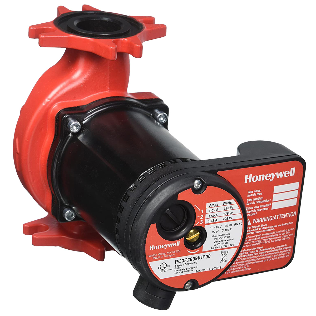 Honeywell PC3F2699IUF00/U 3-Speed 