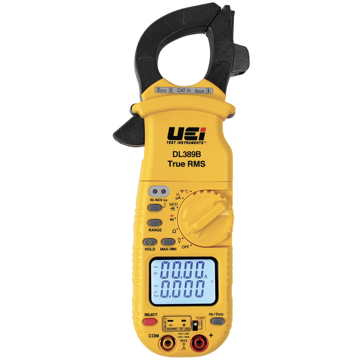 UEi DL389B True RMS Dual Display Clamp Meter with Temperature First