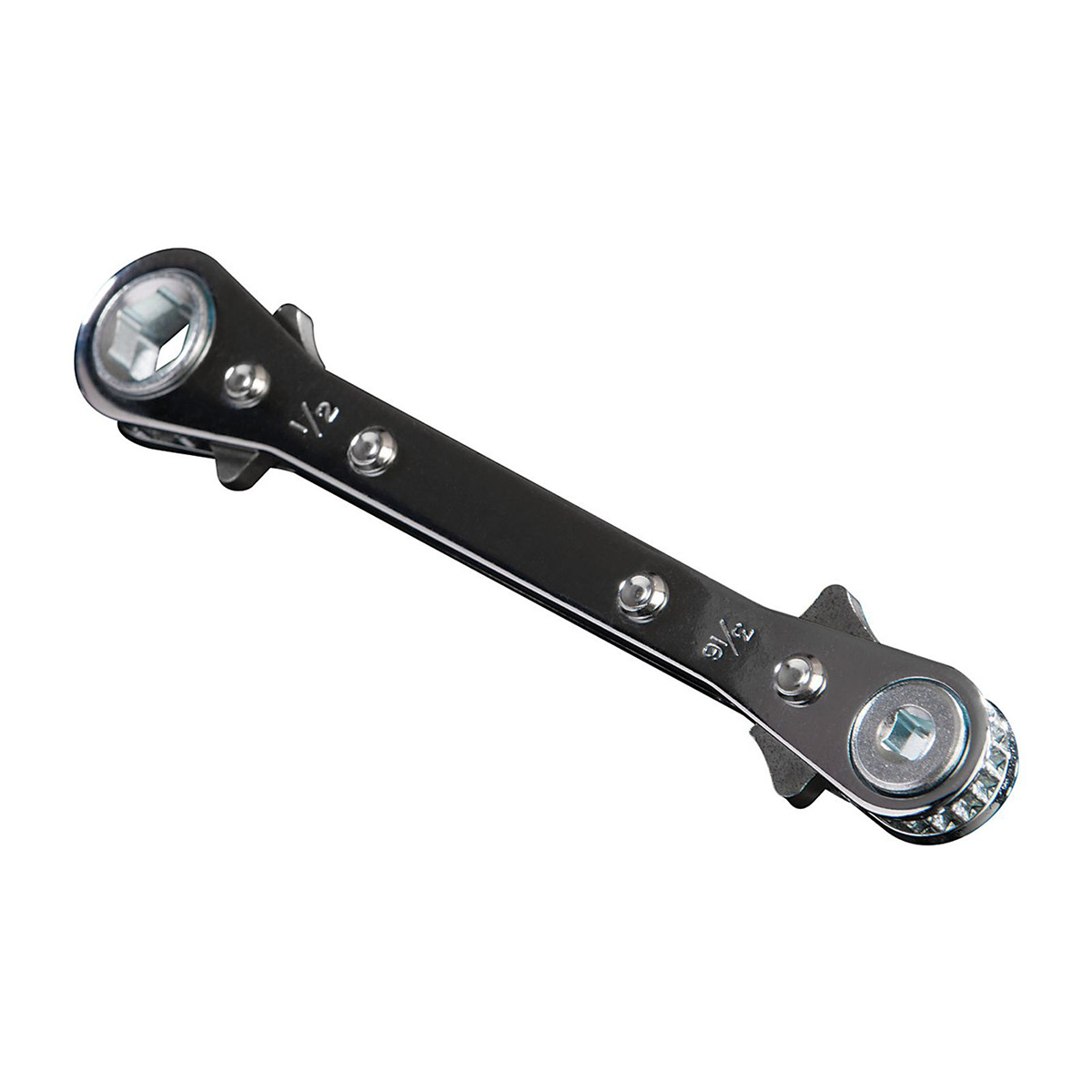 SQUARE HEXAGON DRIVE RATCHET VALVE SPANNER 4 IN 1 SIZES 3/16" 1/4" 1/2" 9/16" 