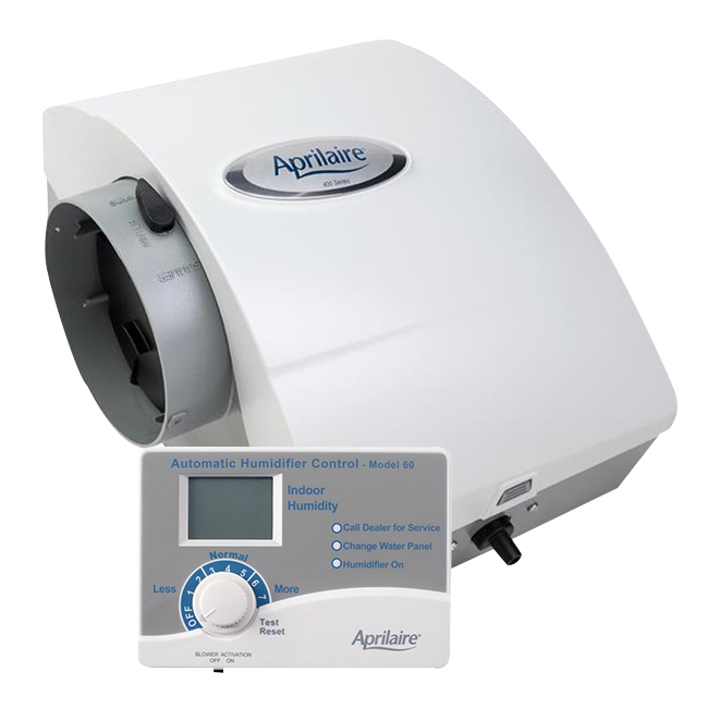 Aprilaire® 600M Bypass Humidifier With Manual Control, 0.5 A, 24 VAC, 60 Hz, 17 GPD Evaporative