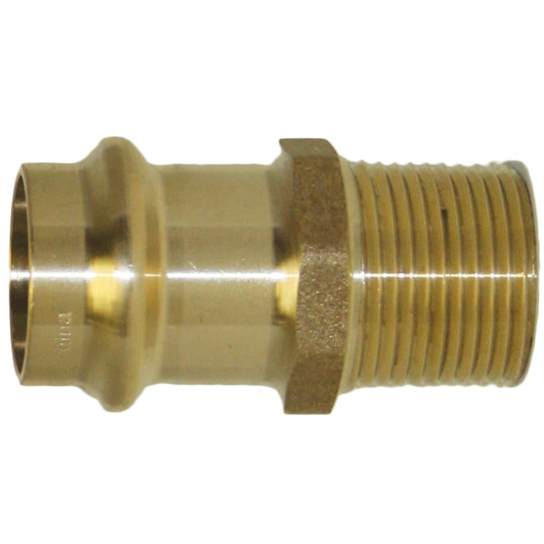 ApolloPRESS® 804 Male Adapter, Lead Free Brass, Small Diameter, PxMPT, 1-1/4x1-1/4