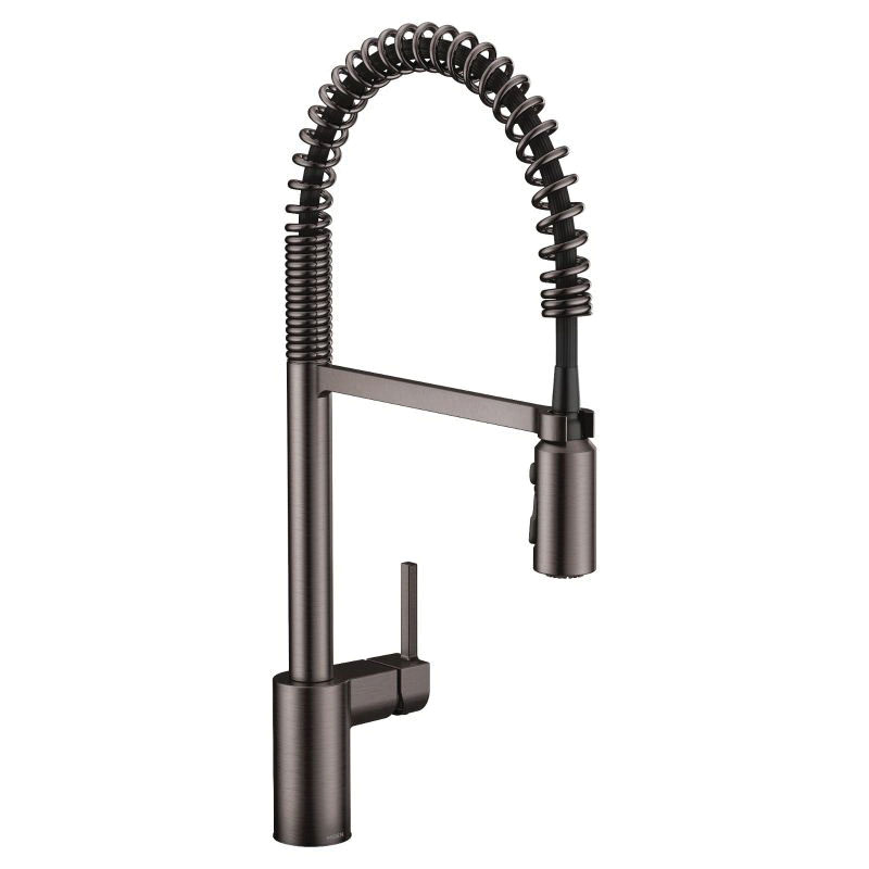 Moen 5923bls Pre Rinse Spring Pulldown Kitchen Faucet Align Commercial 1 5 Gpm Flow Rate High Arc Spout Black Stainless Steel 1 Handle Domestic First Supply