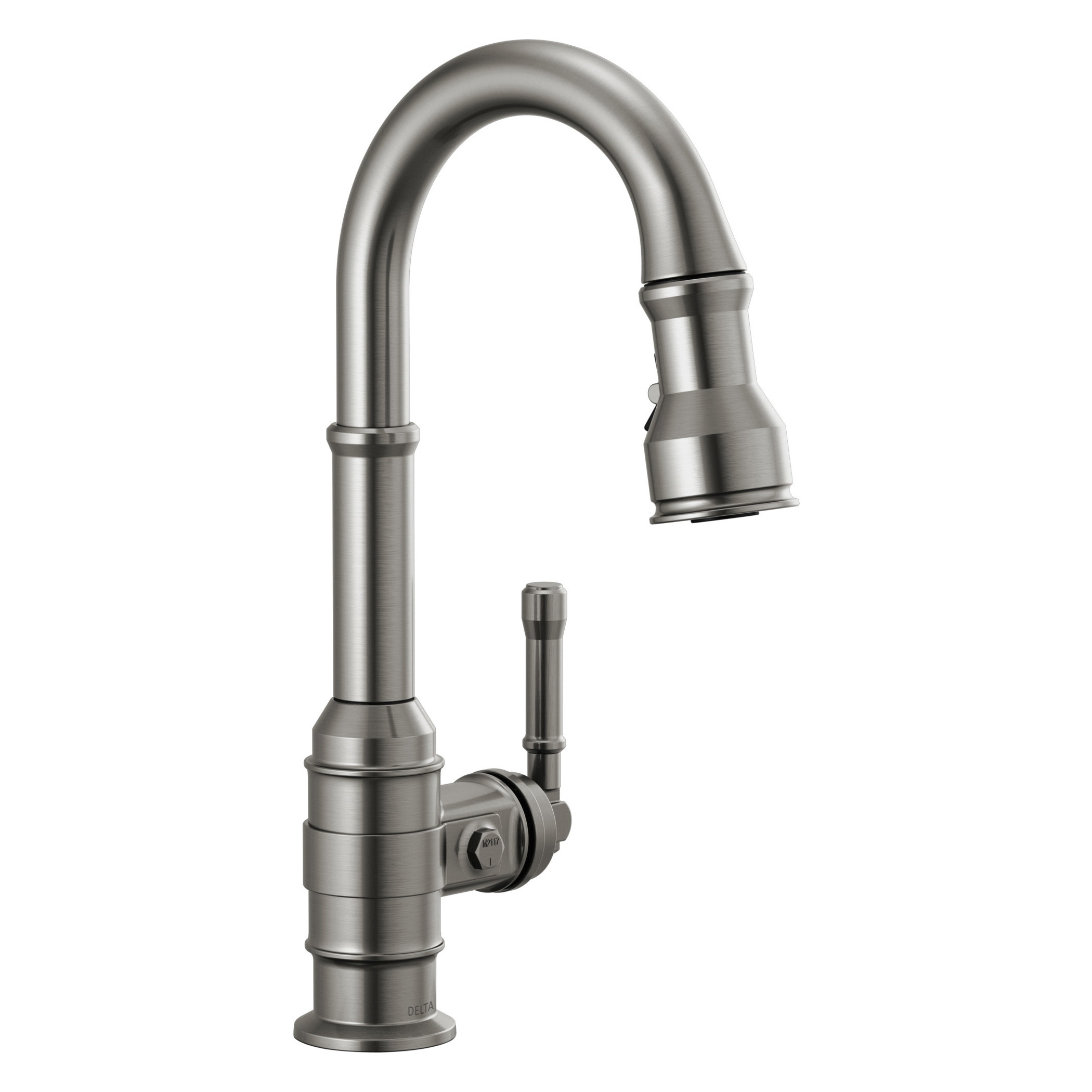 9990-KS-DST Broderick™ Pulldown Bar/Prep Faucet, Black/Stainless Steel