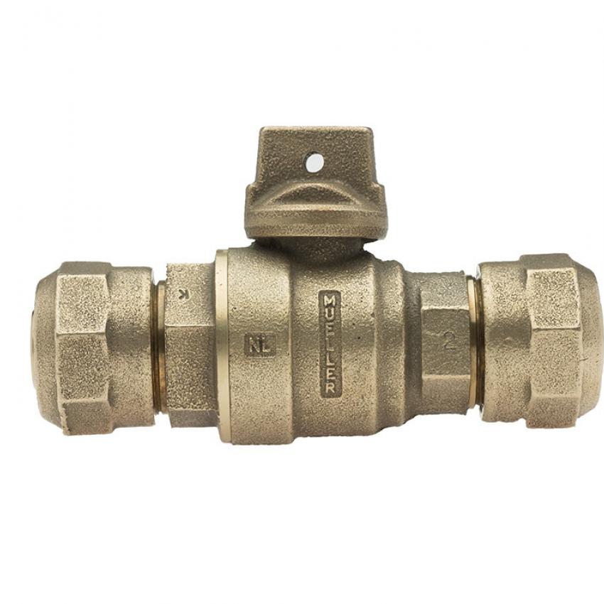 Mueller Co 300™ B25209N 1 InLine Ball Curb Valve, 1 in, 110 CTS
