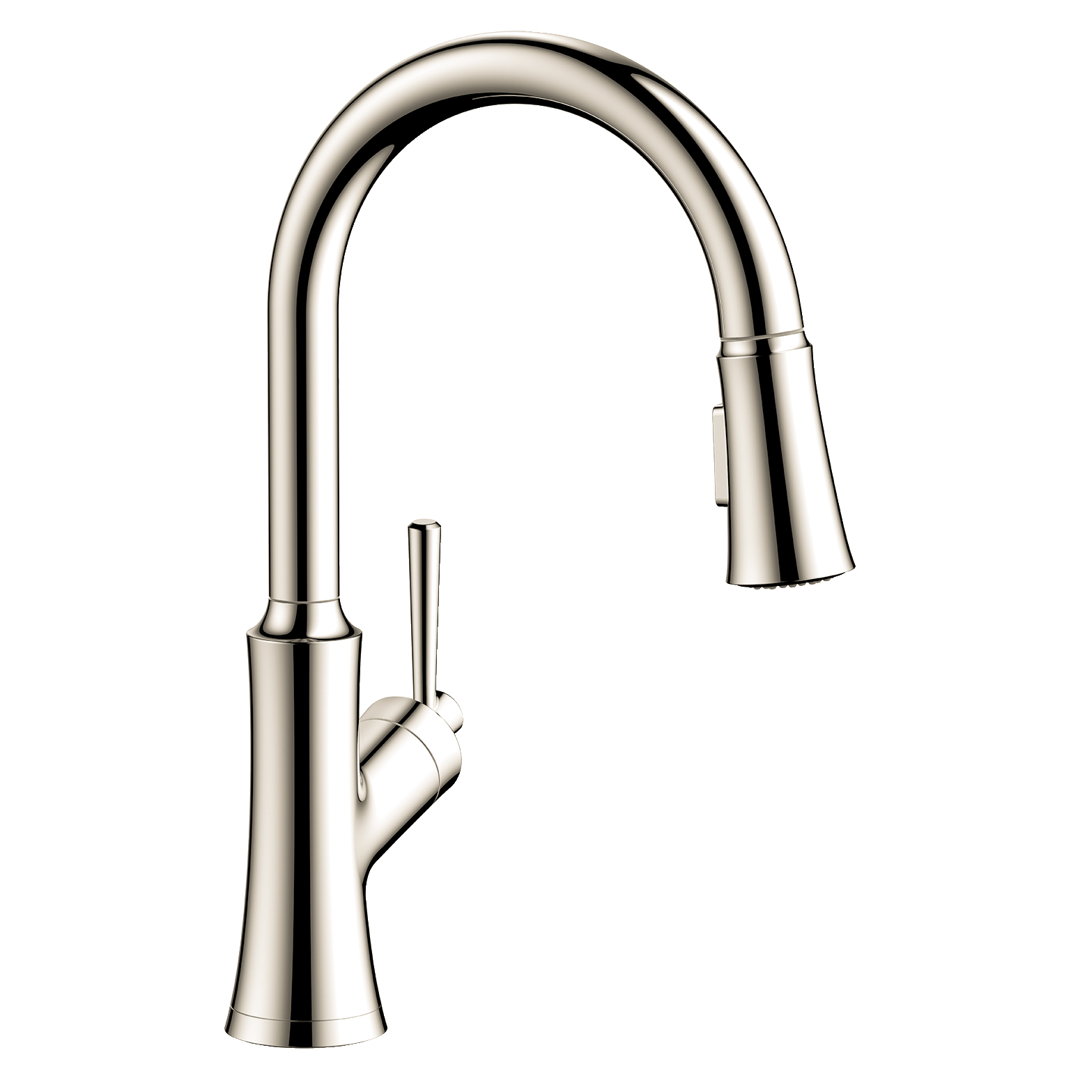 04793830 Hansgrohe Joleena HighArc Kitchen Faucet, 2-Spray Pull-Down, 1.75 gpm, Polished Nickel