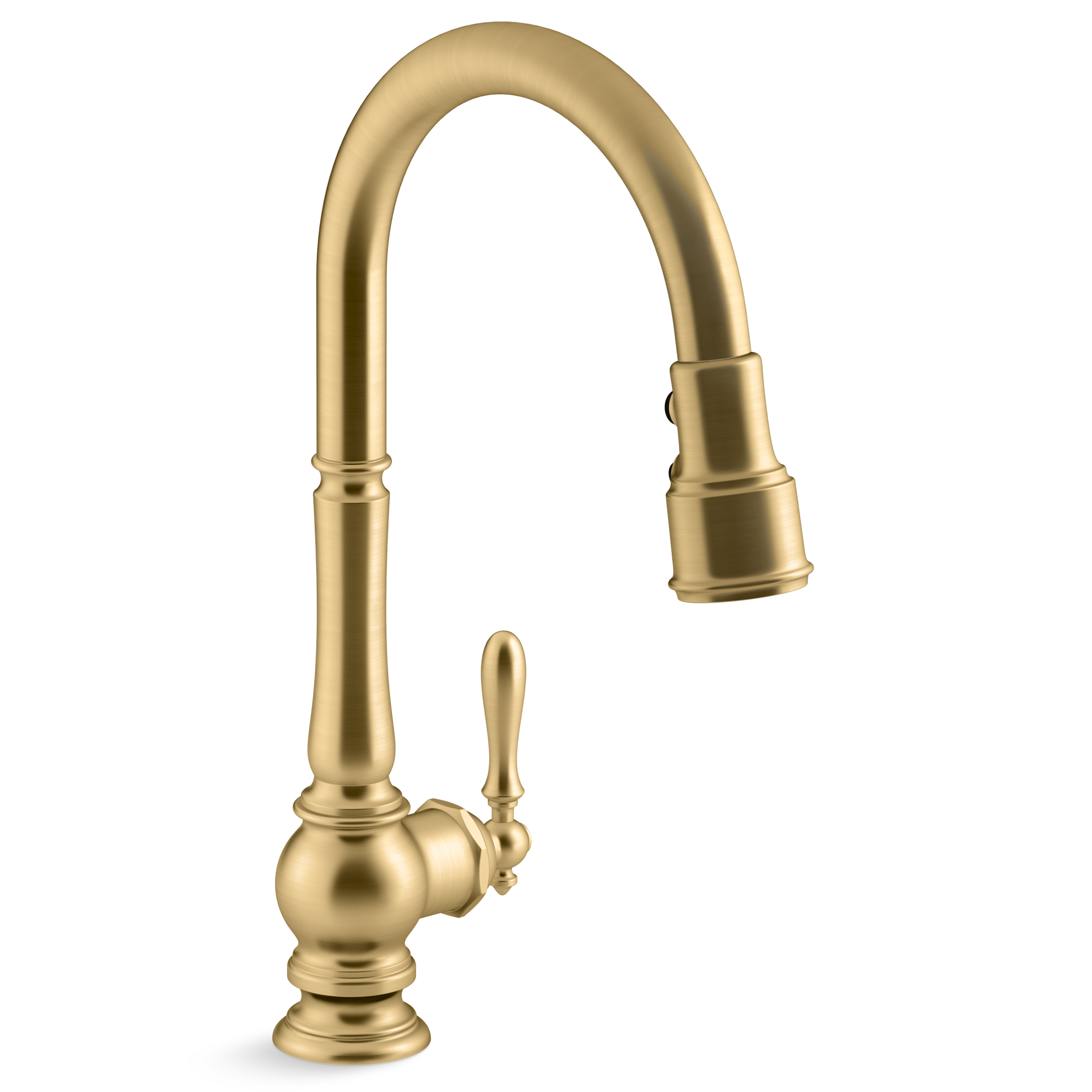 Kohler® 99259-2MB Artifacts® Single-Hole Pull-Down Kitchen Faucet, Brushed Brass