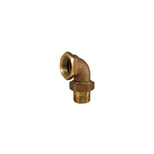 Hammond Valve 0300000012 90 deg Plumbing Union Elbow, 1/2 in Nominal, Male Union x Female IPS End Style, Brass