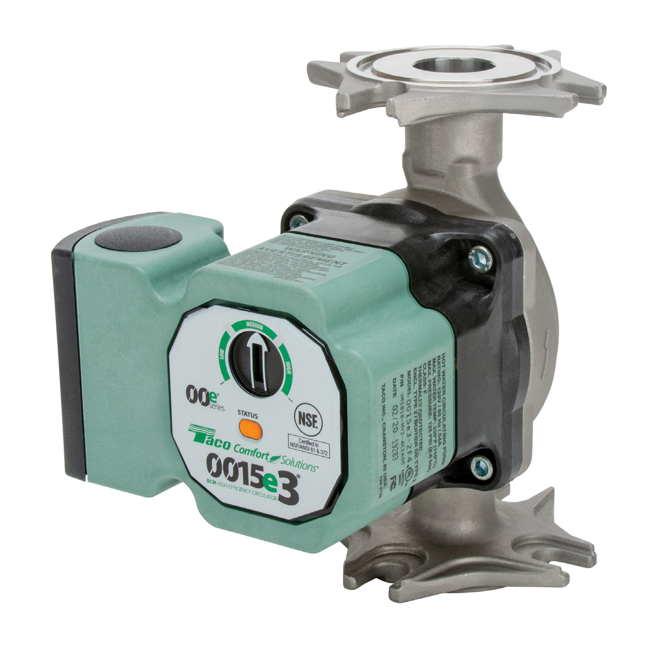 0015E3-SF4 3-Speed ECM High-Efficiency Circulator, 2-Way Flange, Stainless Steel