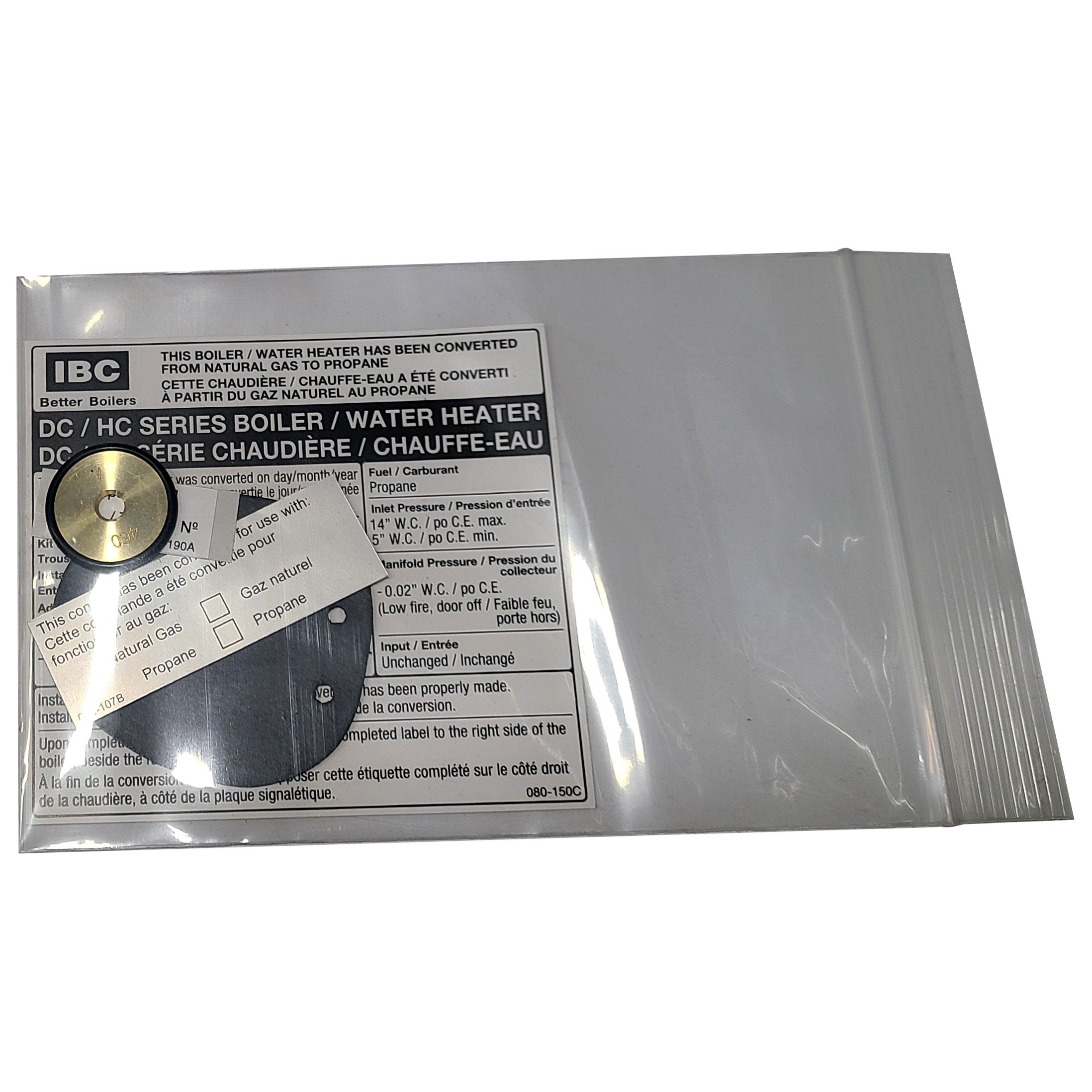 IBC® NG to LP Conversion Kit for DC/ HC 20-125 Boiler | First Supply