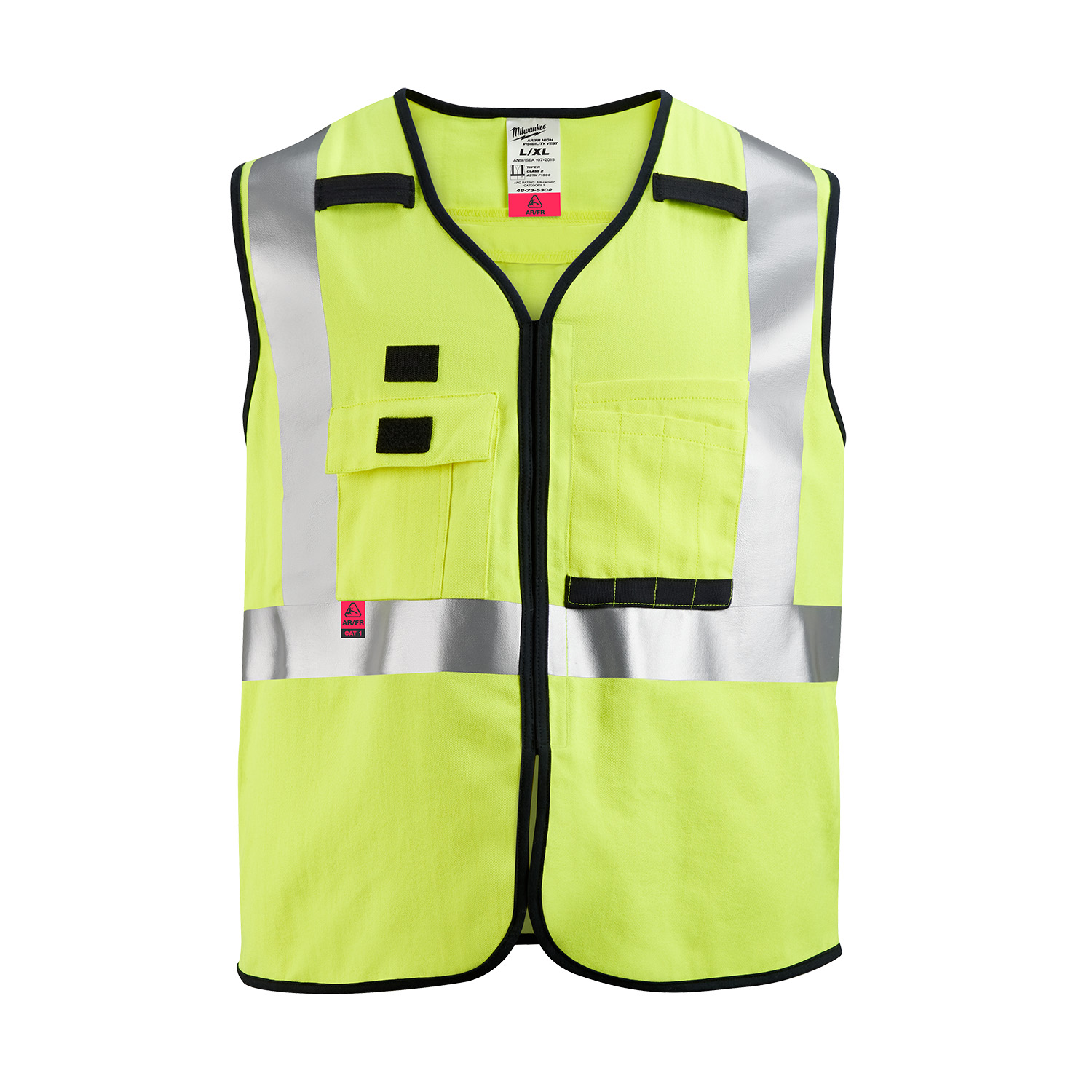 48735301 AR/FR Cat. 1 Class 2 High Visibility Yellow Safety Vest