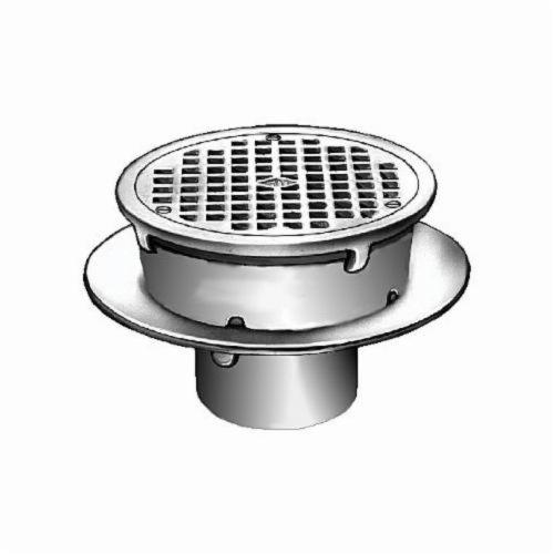 Smith® 3020Y04 Sanitary Floor Drain, 4 in Outlet, NoHub Connection, 8