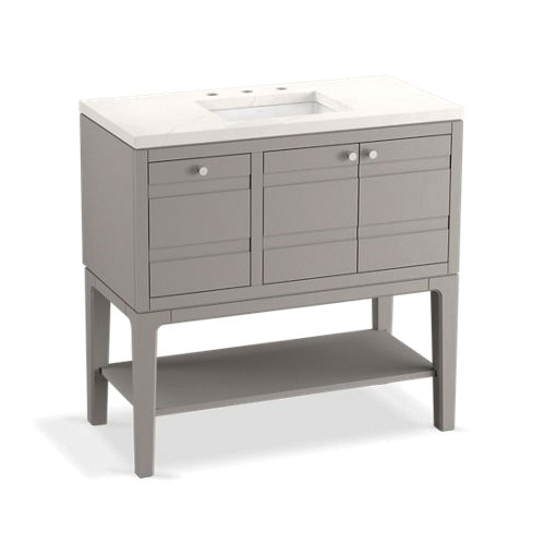 Kohler® 33524ASB1WT Helst™ 36" Bathroom Vanity Set, Floor Mount