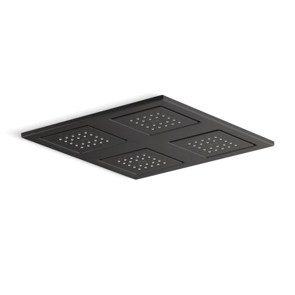 98740-BL WaterTile® 1-Function Rain Overhead Shower Panel w/ (4) 22-Nozzle Sprayheads, 1 Spray, Matte Black