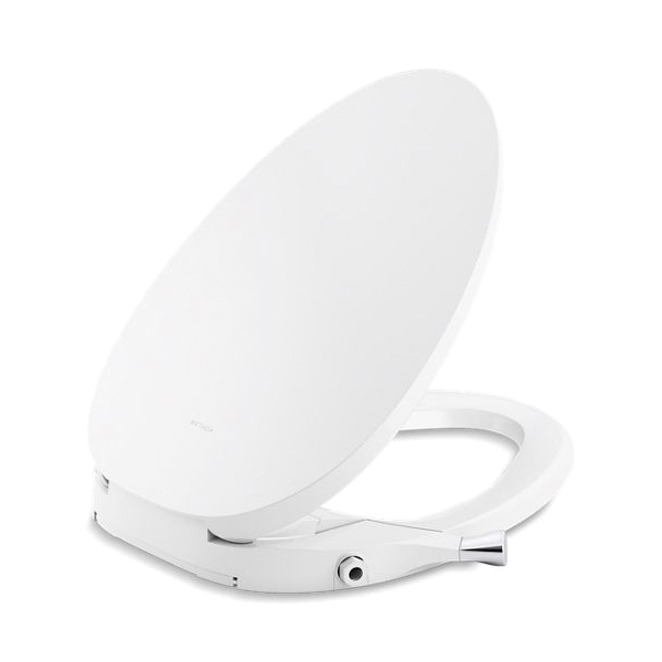 Kohler® 98804-CP-0 Manual Bidet Toilet Seat w/ Polished Chrome Handle, Purewash™, Elongated Bowl, Quiet-Close™/Quick-Release™ Hinge, White