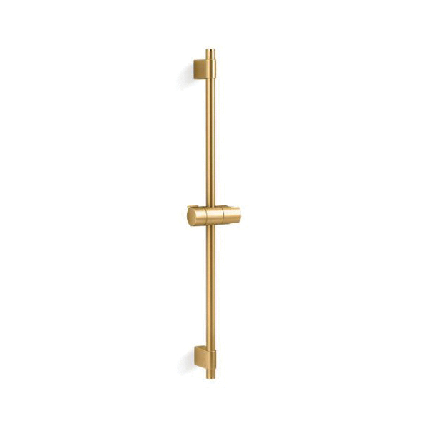 98341-2MB Awaken® 24" Wall Mount Shower Slidebar, 27-1/4 in OAL x 2-1/2 in OAD, Brass/Plastic, Vibrant® Brushed Moderne Brass