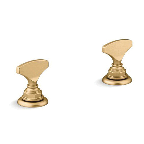 98068-6-2MB K-98068-6 Artifacts® Deck Mount Faucet Handle, 8 to 16 in Center, Metal, Vibrant® Brushed Moderne Brass