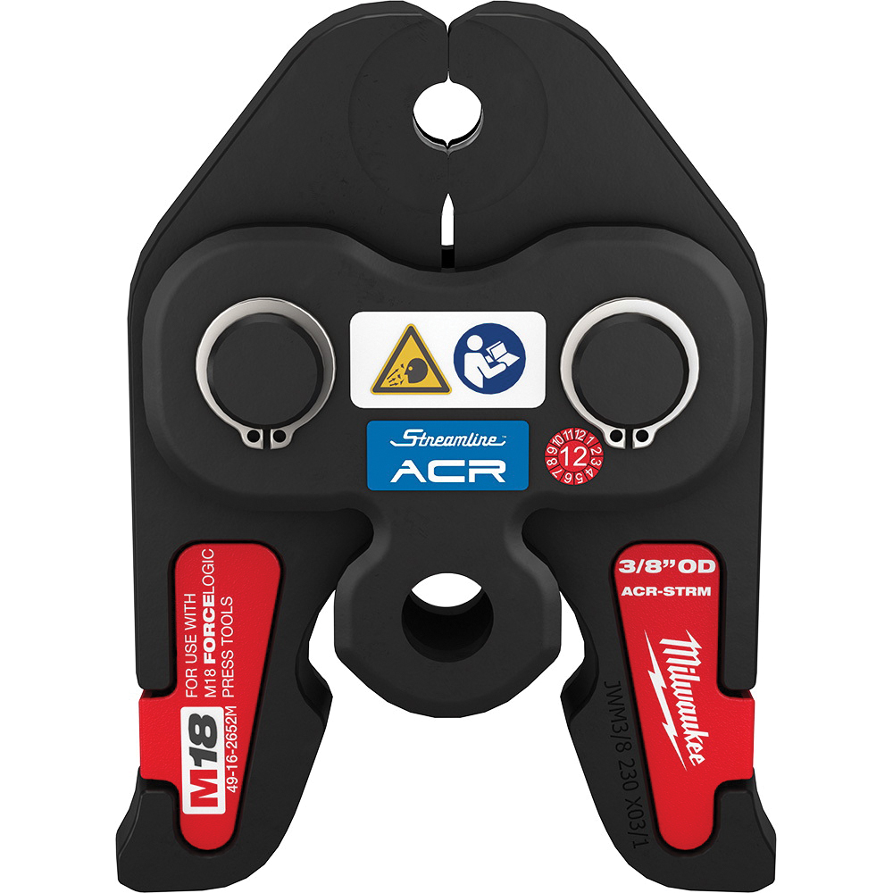 Milwaukee® ACR™ 49-16-2652M Press Jaw, For Use w/  ACR™ Press Fitting, M18™ FORCE LOGIC™ Press Tool, ACR™ Tube and Line Set, 3/8 in, Forged Steel