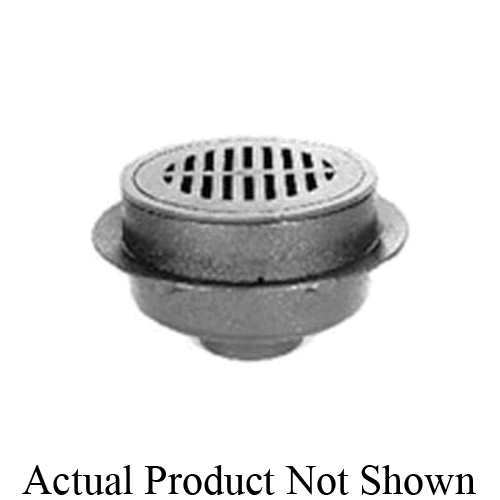 Z5214NH Adjustable Heavy Duty Area Drain, 4 in Outlet, NoHub Outlet