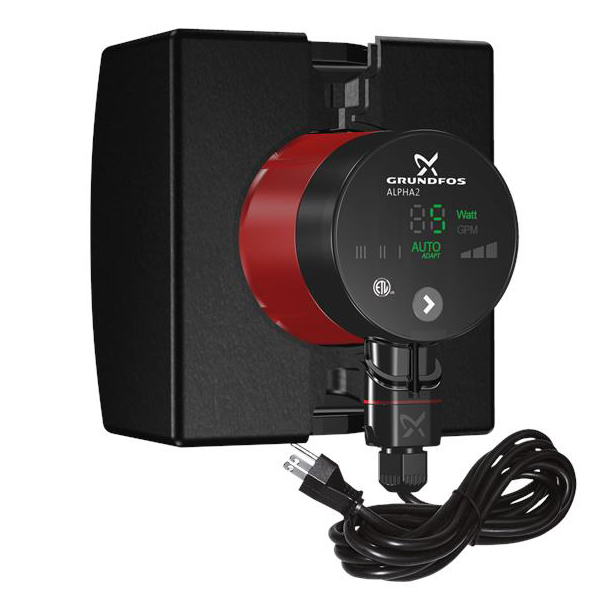 99163934 Alpha 2 In-Line Circulator Pump, 1-1/2 in Inlet x 1-1/2 in Outlet, 115V, 1 ph, Cast Iron