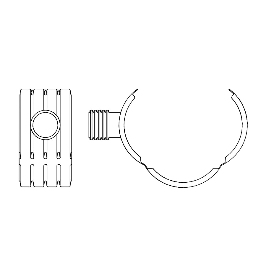 ADS® 1242AN Dual Wall Fabricated Reducing Saddle Tee, For Use With N-12® Dual Wall HDPE Pipe, 12 in Plain End x 12 in Plain End x 8 in Plain End, HDPE, Domestic