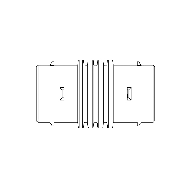 ADS® 1015AA Internal Coupler, 10 in Cleat End, HDPE, Domestic