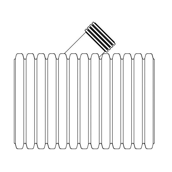 ADS® 1081AN 45 deg Dual Wall Fabricated Reducing Wye, For Use With N-12® Dual Wall HDPE Pipe, 10 in Plain End x 10 in Plain End x 6 in Plain End, HDPE, Domestic