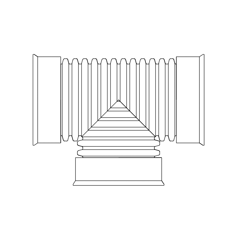 ADS® 1866AN65B Dual Wall Fabricated Watertight Tee, For Use With N-12® Dual Wall HDPE Pipe, 18 in Bell End, HDPE, Domestic