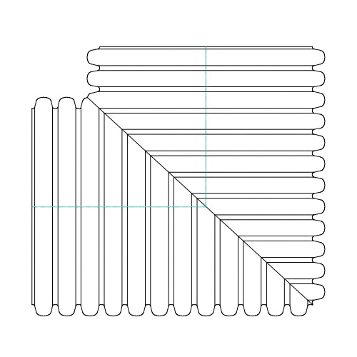 ADS® 1598AN 90 deg Dual Wall Fabricated Soiltight Bend, For Use With N-12® Dual Wall HDPE Pipe and Landmax® Retention/Detention System, 15 in Plain End, HDPE, Domestic