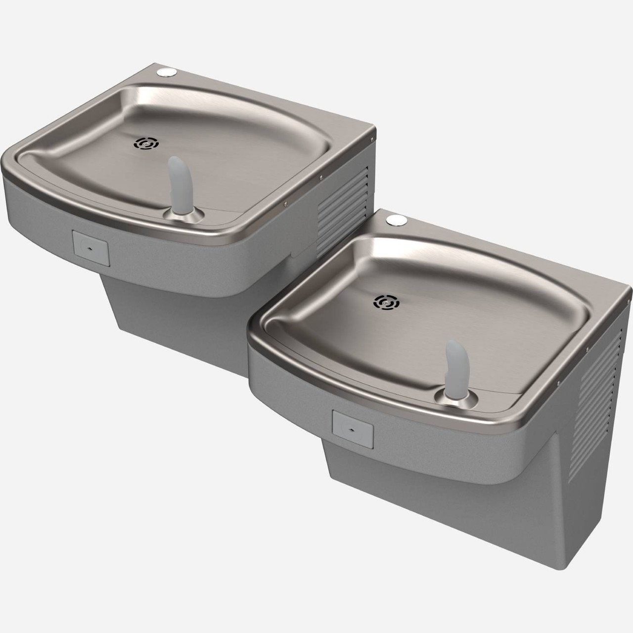 A172108FUG Wall Mounted ADA Bi-Level Water Cooler, 8 GPH Refrigeration, Gray Finish, Flexible Bubbler