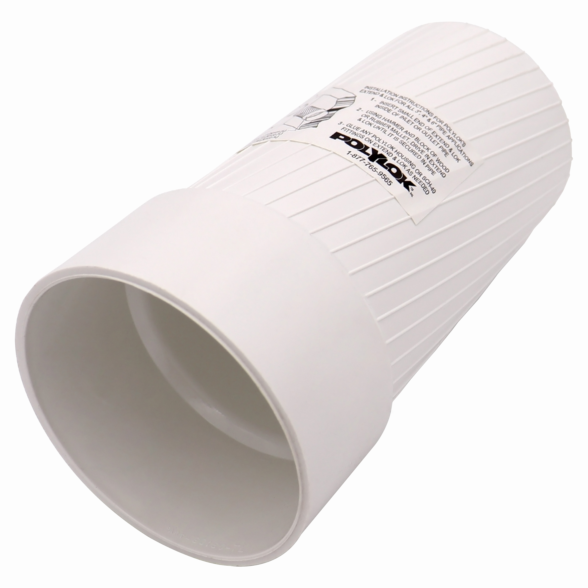 Polylok™ 30130-TL Extend and Lok Adapter, 4 in SCH 40, PVC, Domestic ...