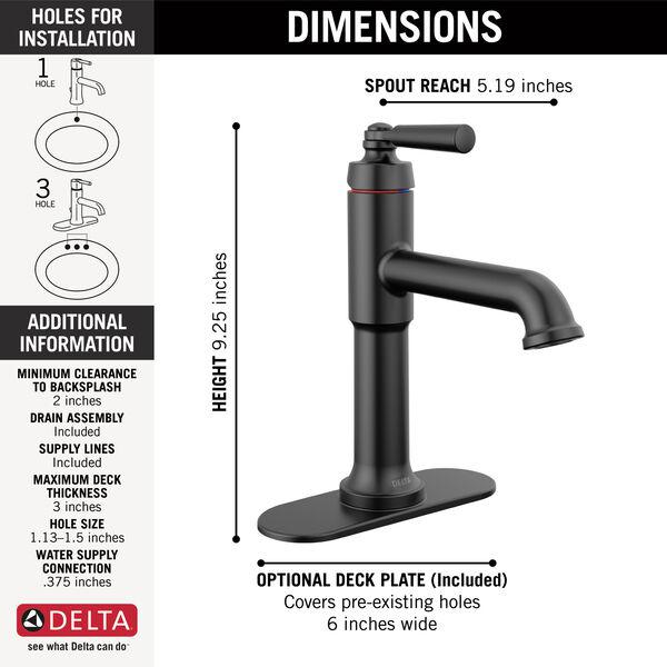 536BLMPUDST SAYLOR™ Single Handle Bathroom Faucet, 1.2 gpm Flow Rate