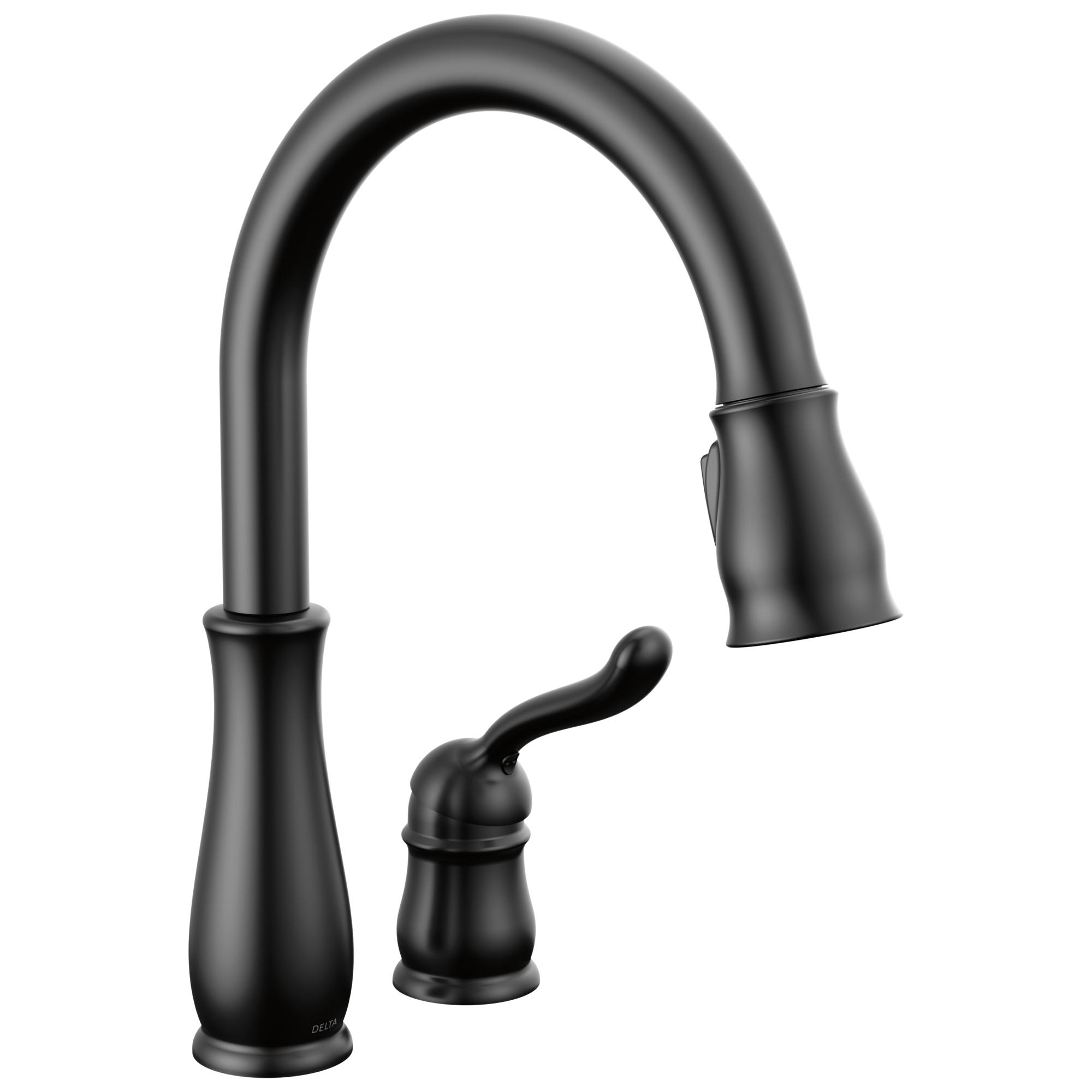 978-BL-DST Pull-Down Kitchen Faucet, 1.8 gpm Flow Rate 1 Handle, 2 Faucet Holes, Spray/Aerated Stream Function, Matte Black