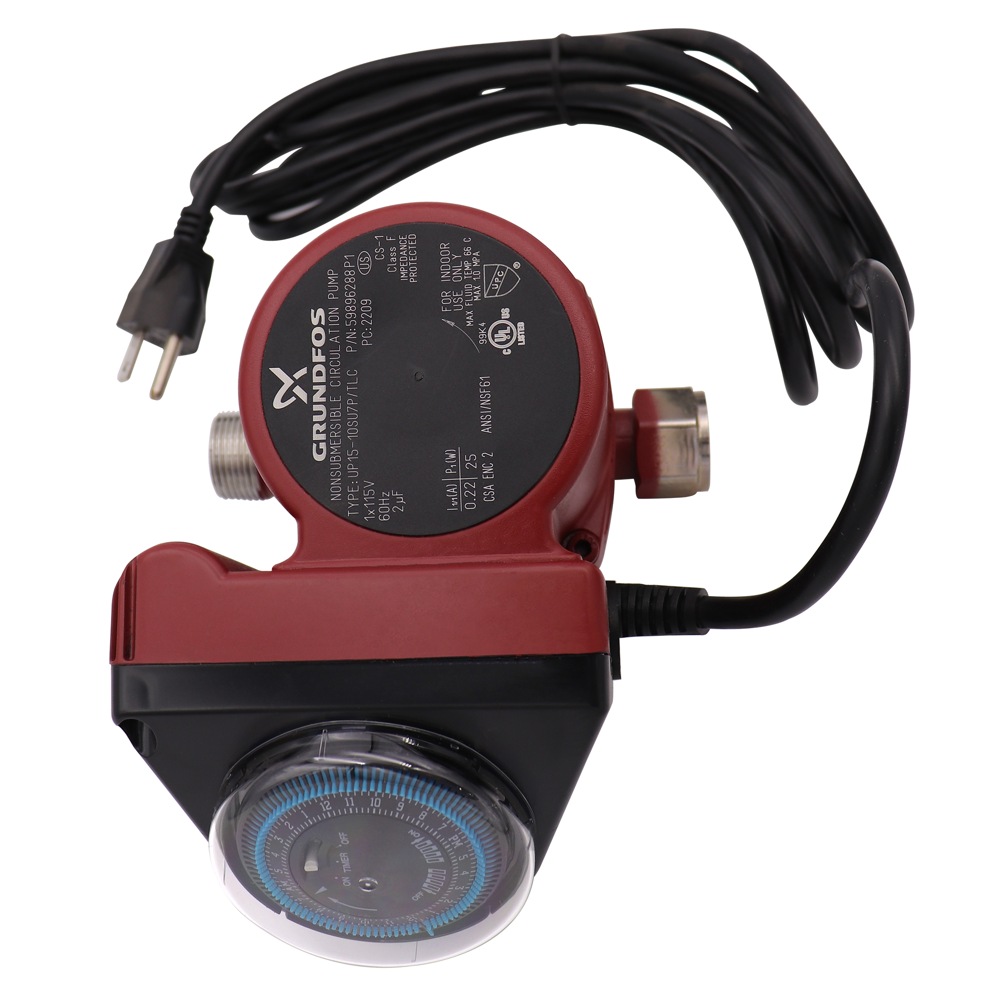 Grundfos 99452459 UP Series Circulator Pump, 6.16 gpm, 115 VAC, Digital