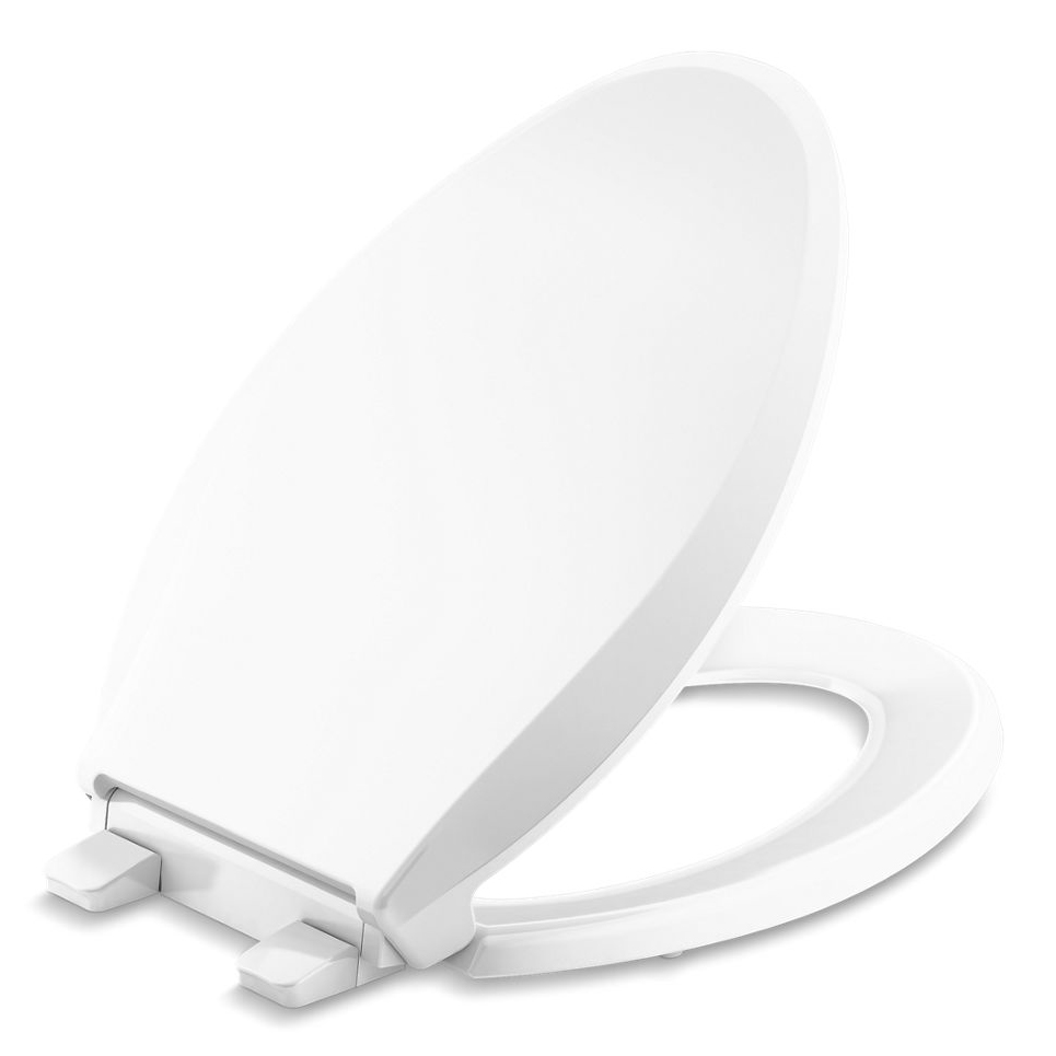 Kohler® K4636RL0 Toilet Seat, Cachet, Elongated Bowl, Closed Front, QuietClose™ Hinge, White